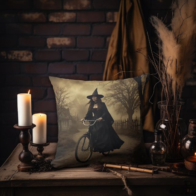 A Witch Riding a Bike Cushion (Creator Uploaded)