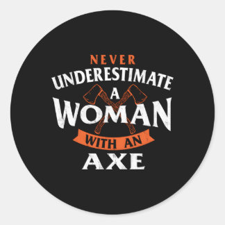 A With An Axe Axe Throwing Chet Lumberjack Classic Round Sticker