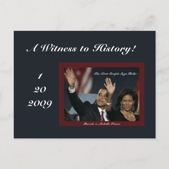 A Witness to History Postcard (Front)