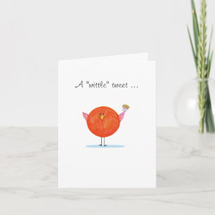 A "Wittle" tweet notecard