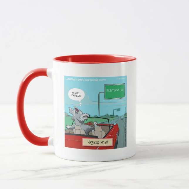 A Wolf From Virginia Funny Mug (Left)