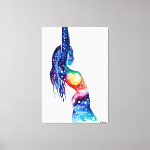 A woman and her inner universe  canvas print