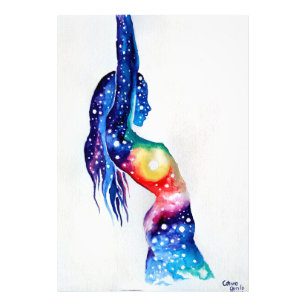 A woman and her inner universe photo print