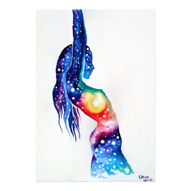 A woman and her inner universe   photo print (Front)