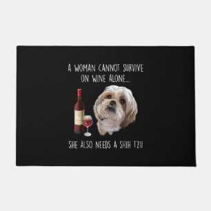 A Woman Can’t Survive On Wine Alone She Needs Doormat