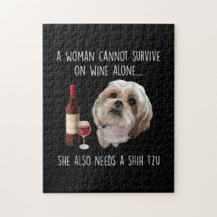 A Woman Can’t Survive On Wine Alone She Needs Jigsaw Puzzle