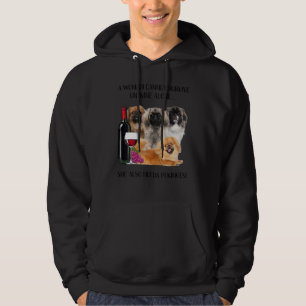 A Woman Cannot Survive On Wine Alone Pekingese Hoodie