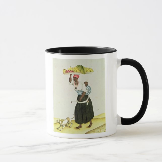 A Woman Carrying a Tray of Fruit on her Head Mug (Right)