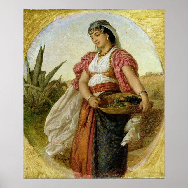 A Woman from Algiers, 1871 Poster (Front)