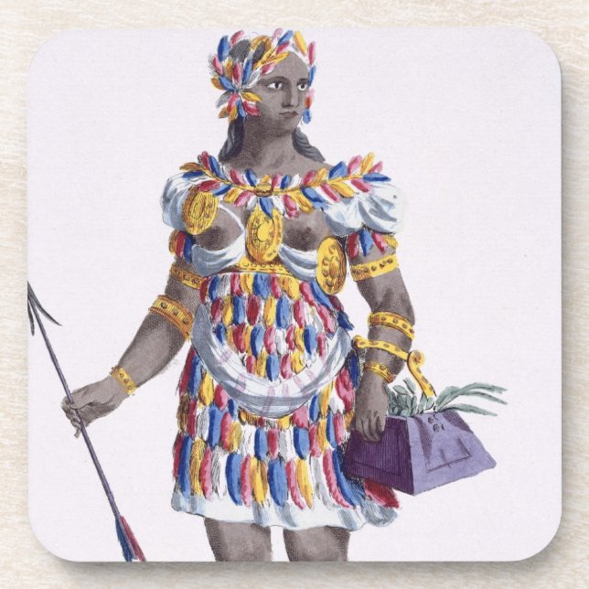 A Woman from Honduras, 1780 (coloured engraving) Coaster (Front)