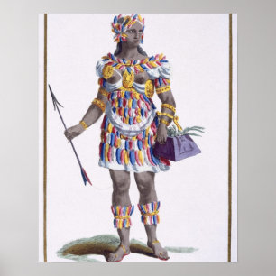 A Woman from Honduras, 1780 (coloured engraving) Poster