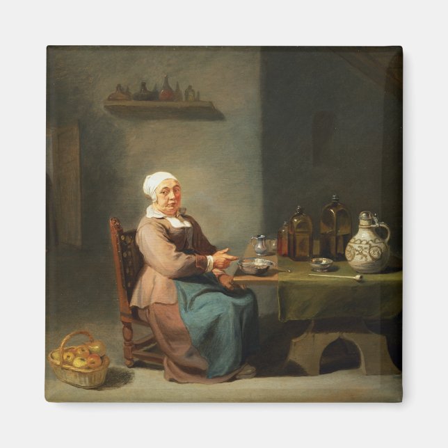 A Woman in a kitchen Magnet (Front)