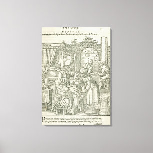 A Woman in Labour, illustration from chapter 2, Bo Canvas Print