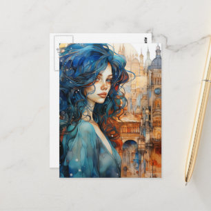 A Woman in the City Postcard