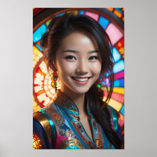 A Woman Smiling Warmly Poster