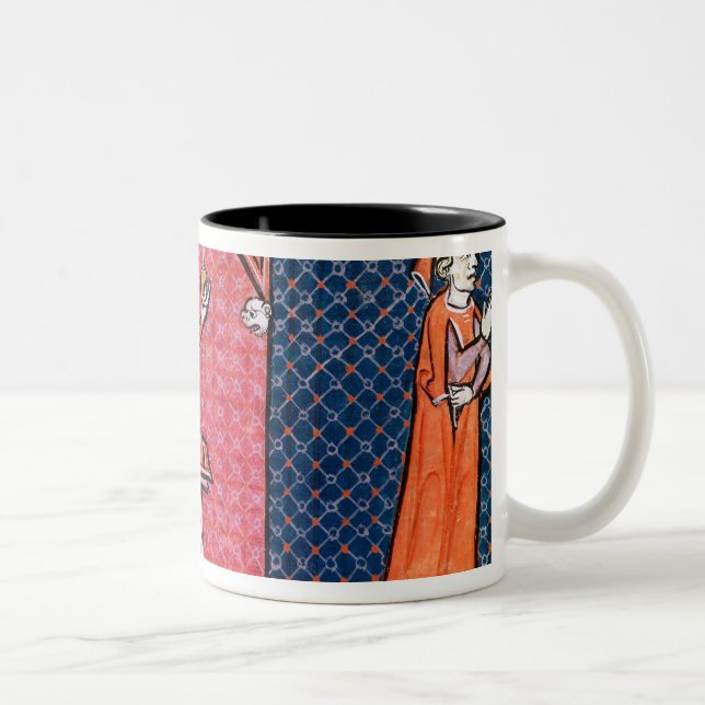 A Woman Taking an Oath before Two-Tone Coffee Mug (Right)