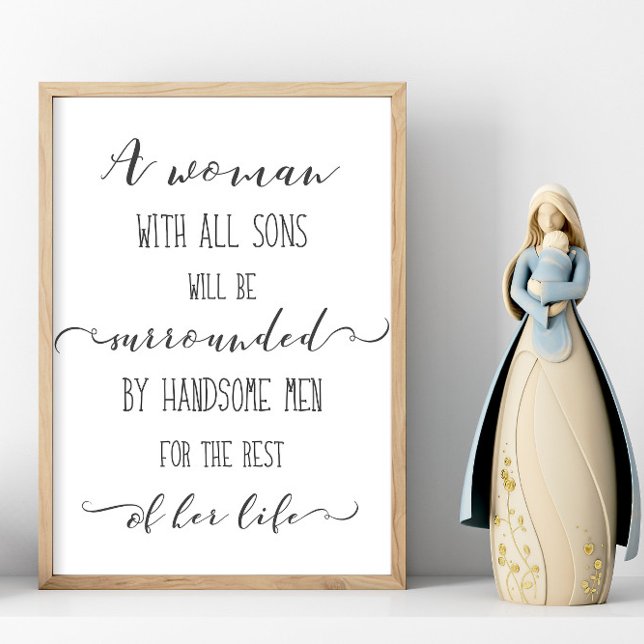 A Woman with All Sons Art Print (Creator Uploaded)