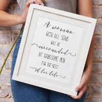 A Woman with all Sons, black and white Word Art