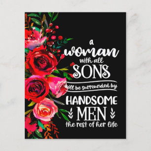A woman With All Sons Gift, Mother's Day Gift Idea Flyer