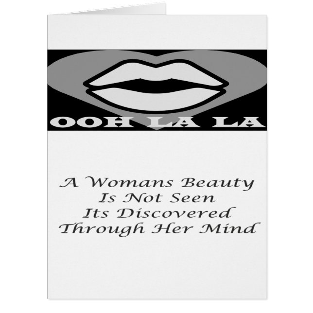 A Womans Beauty message poem feature              (Front)
