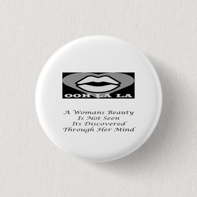 A Womans Beauty message poem feature               3 Cm Round Badge (Front)