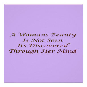 A Womans Beauty message poem feature Banner P Poster
