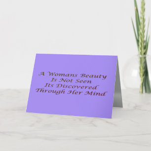 A Womans Beauty message poem feature inspire     Card