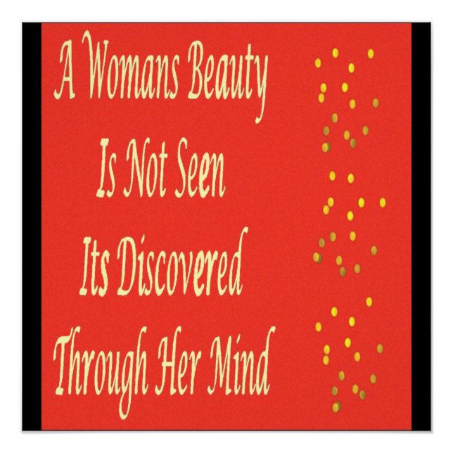 A Womans Beauty message poem feature inspire       Poster (Front)