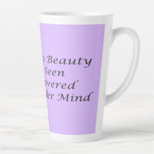 A Womans Beauty message poem feature Latte Mug