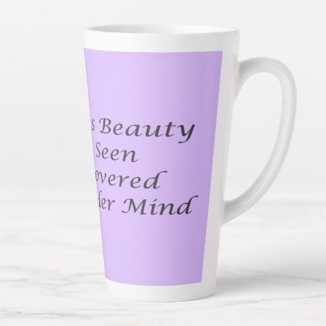 A Womans Beauty message poem feature Latte Mug (Right)