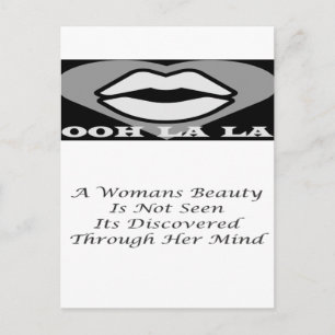 A Womans Beauty message poem feature Postcard