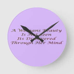 A Womans Beauty message poem feature     Round Clock