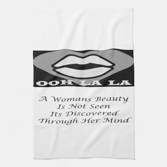 A Womans Beauty message poem feature               Tea Towel (Vertical)