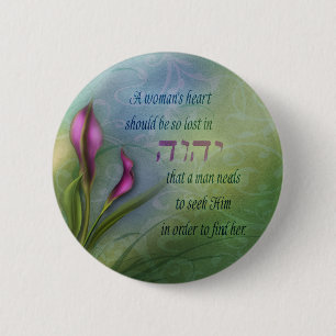 A Womans Heart - Calla Lily 6 Cm Round Badge