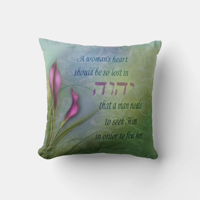 A Womans Heart - Calla Lily Cushion (Front)