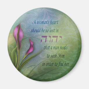 A Womans Heart - Calla Lily Magnet