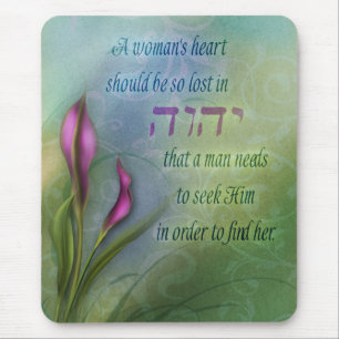 A Womans Heart - Calla Lily Mouse Pad