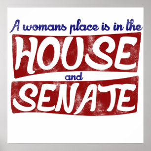 A womans place is in the house and senate poster