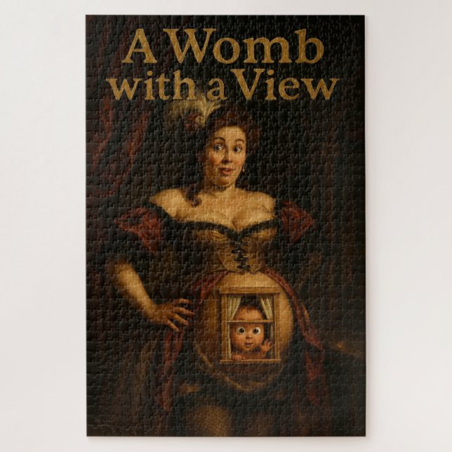“A Womb with a View” – Baroque Belly Window Puzzle (Vertical)