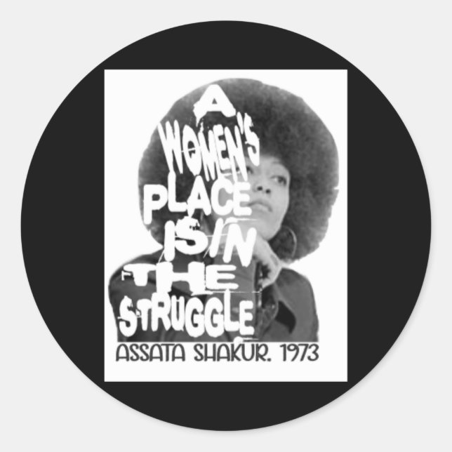 A Women's Place- Ata Shakur Sticker  (Front)
