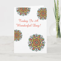 A Wonderful Day Happy Birthday Mandala