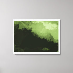 a wonderful green digital landscape painting canvas print