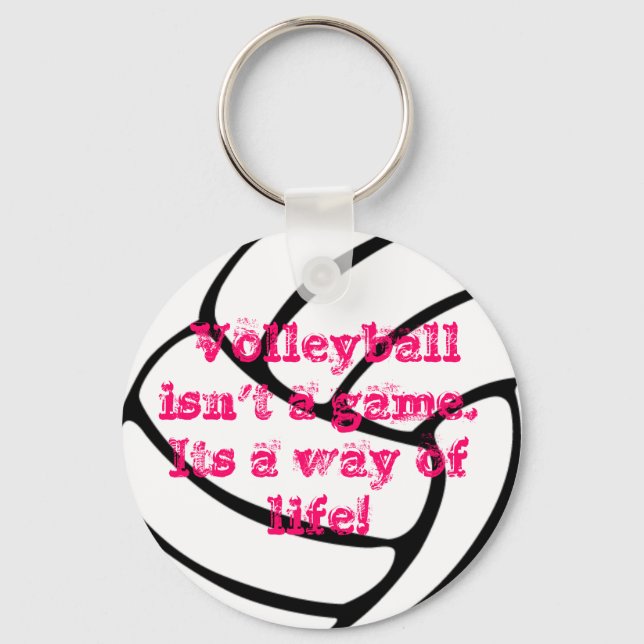 A wonderful volleyball key chain. key ring (Front)