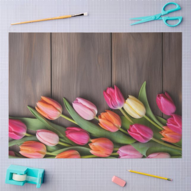 A Wood and Tulip Series Design #6 Tissue Paper (Craft)