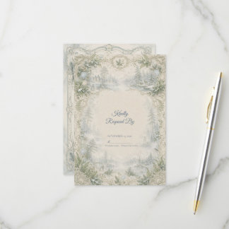 A woodland response for our winter lodge wedding.