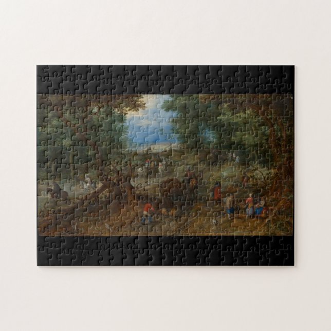 A Woodland Road with Travelers 1607 Jan Brueghel  Jigsaw Puzzle (Horizontal)