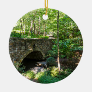 A Woodlands Walkway Bridge Ceramic Tree Decoration