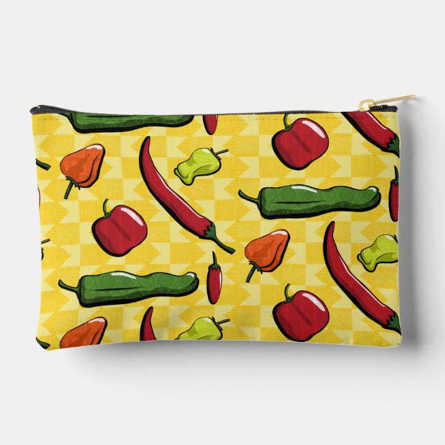 A World of Chilli Peppers Accessory Pouch (Back)