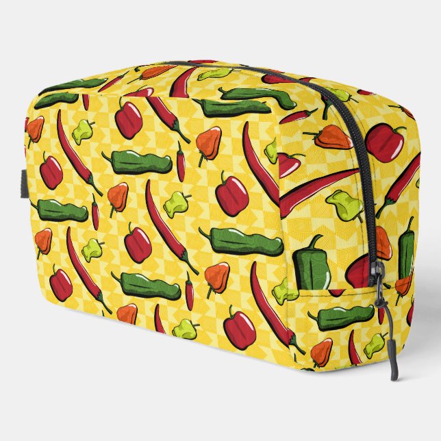 A World of Chilli Peppers Dopp Kit (Right Corner)