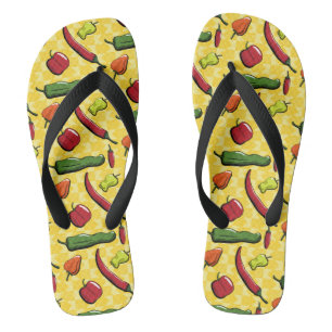 A World of Chilli Peppers Flip Flops